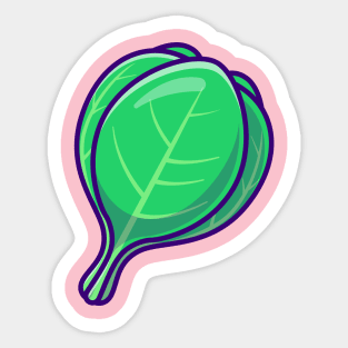 Mustard Green Pakcoy Vegetable Cartoon Sticker